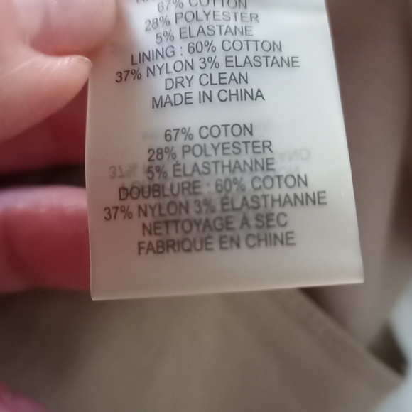 NWOT *TAN* Elie Tahari "Sonya" Stretch Cotton Blend Surplice Top Lined Dress 4 - Picture 10 of 10